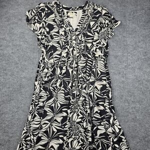 Maeve Anthropologie Cassandra Dress Womens Large Floral Boho Maxi Flutter Sleeve